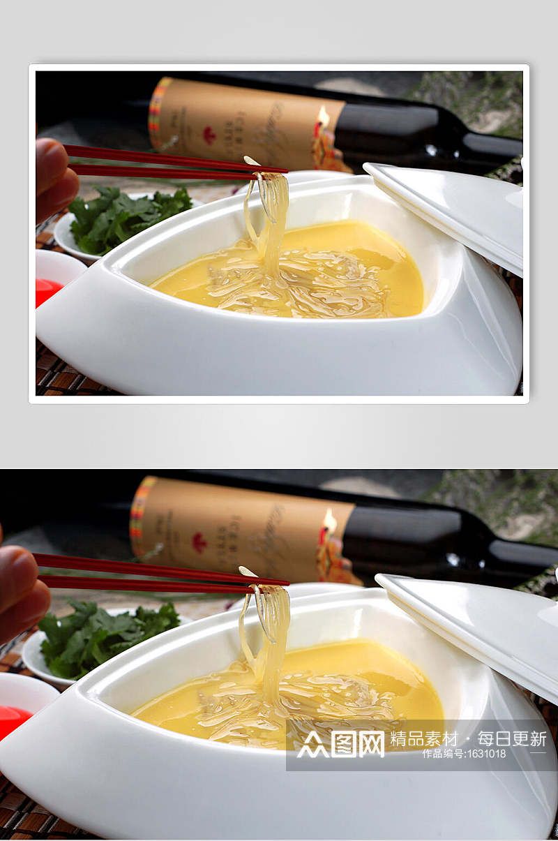 燕鲍翅招牌浓汤翅食品高清图片素材