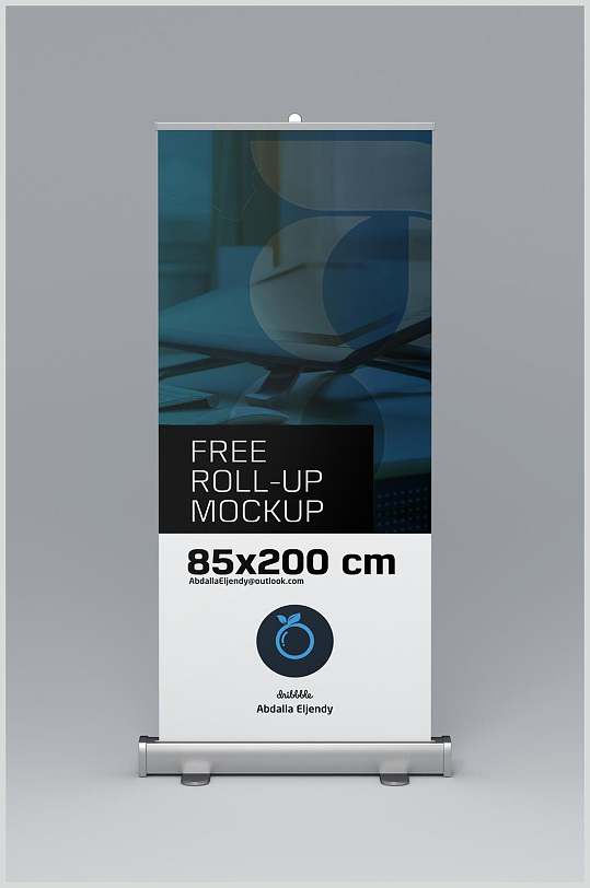 创意易拉宝样机效果图-众图网