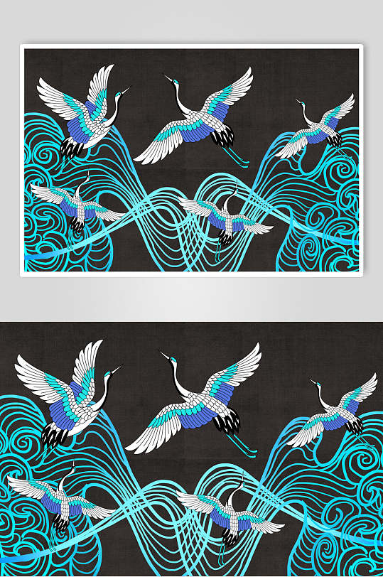 国风青色海报图片-国风青色海报设计素材-国风青色海报模板下载