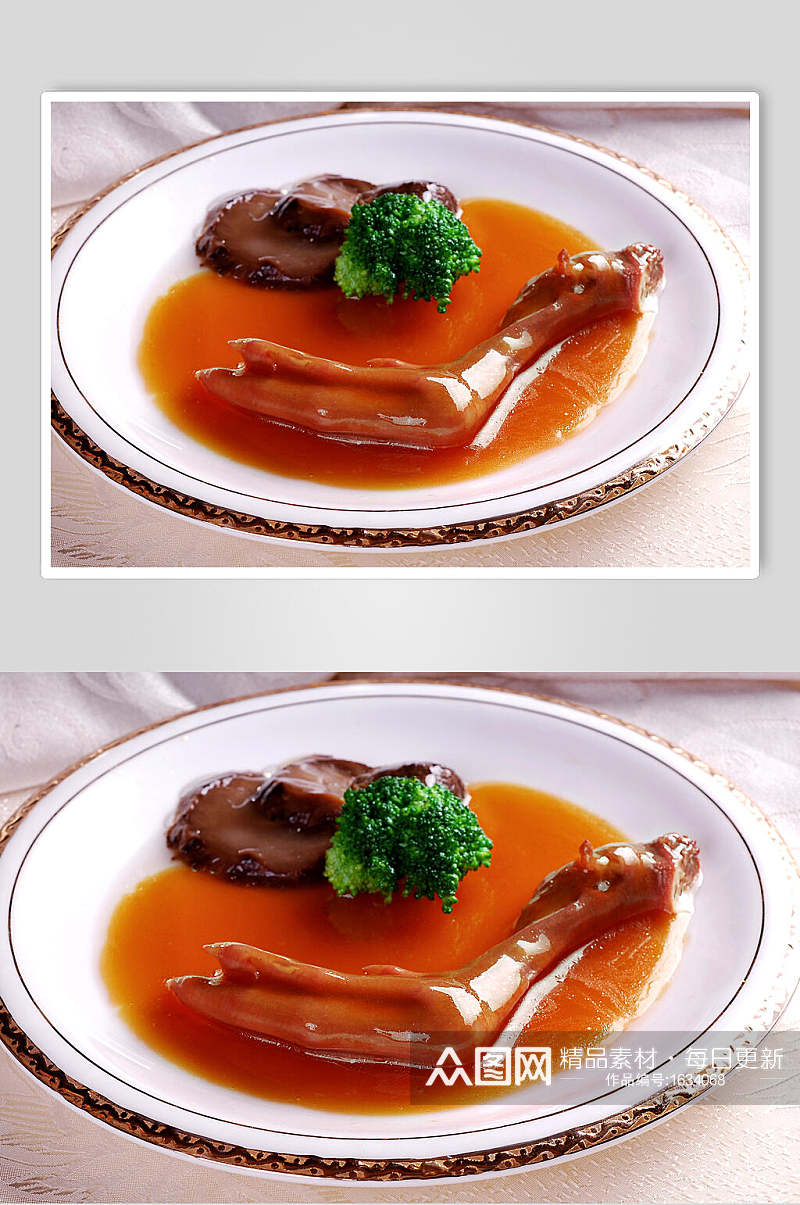 燕鲍翅鲍汁鹅掌餐饮美食图片素材