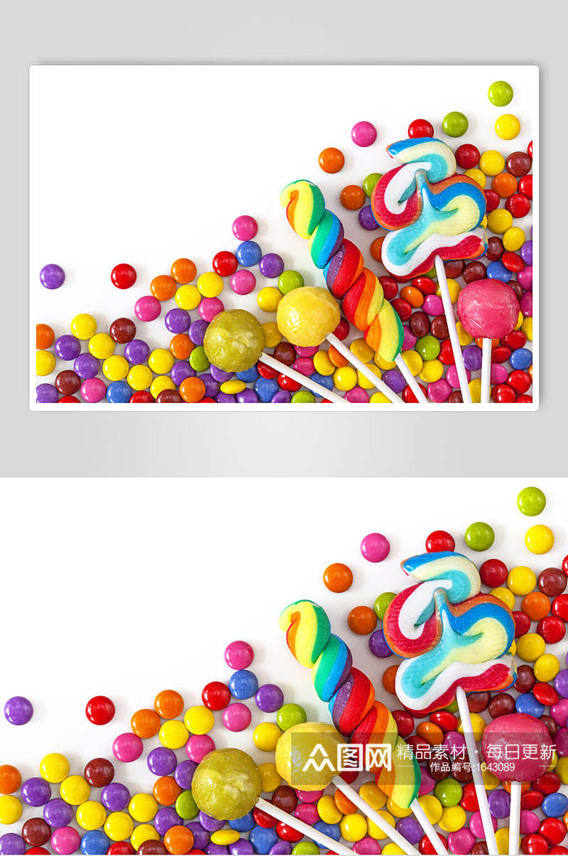 彩色棒棒糖糖果摄影图素材