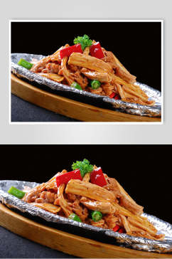 热菜铁板芝竹餐饮美食图片