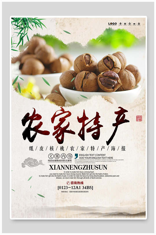 核桃土特产海报