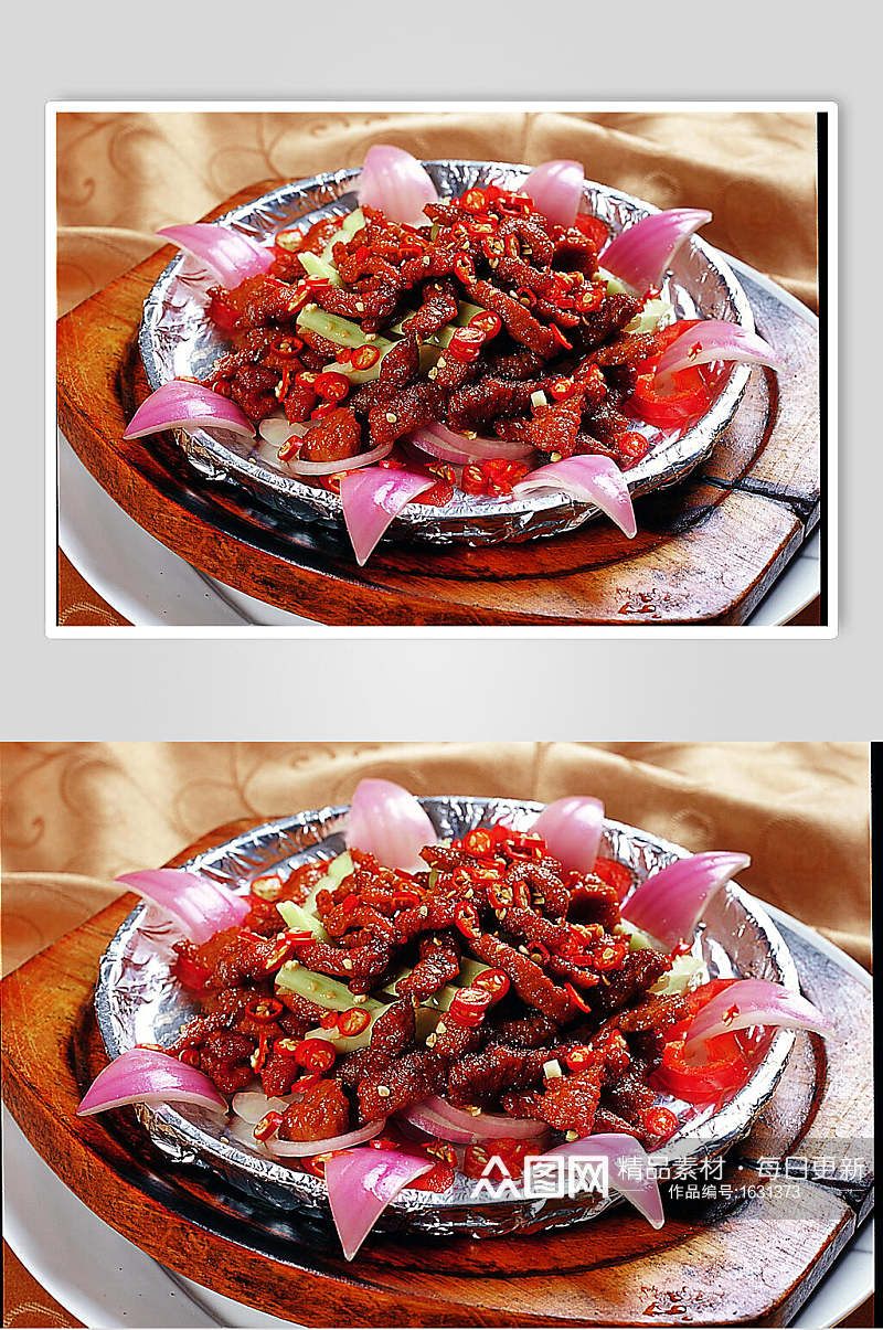铁板泰椒牛柳餐厅美食高清图片素材