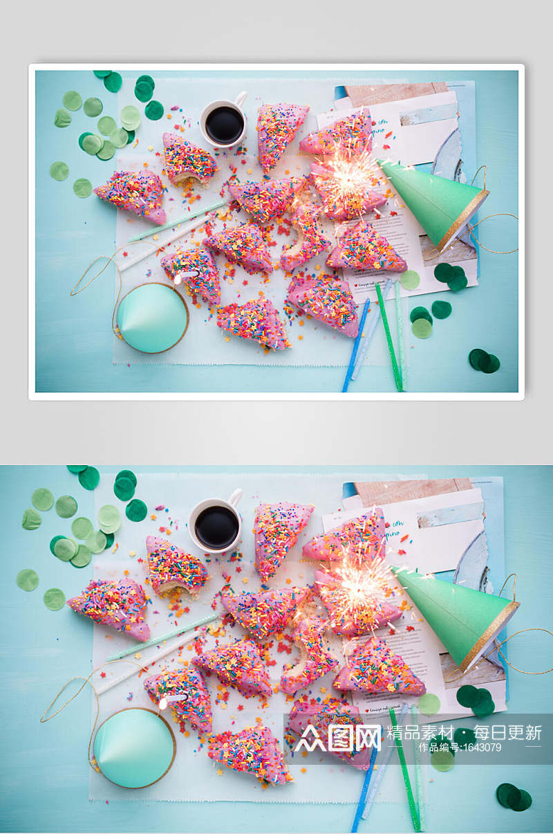 彩色糖霜清新零食糖果摄影图素材