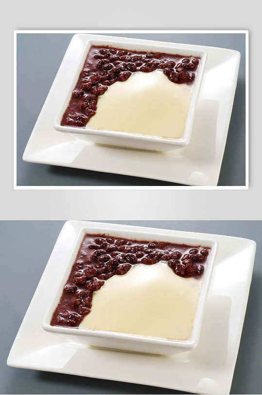美食图片红豆双皮奶菜单摄影图