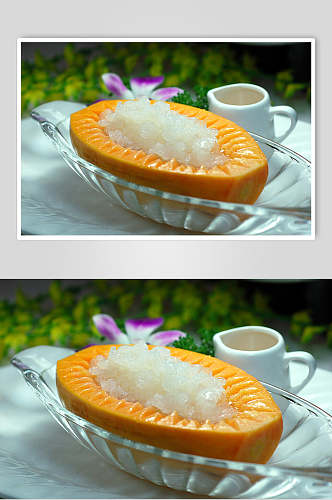 新鲜燕鲍翅木瓜炖雪哈美食图片