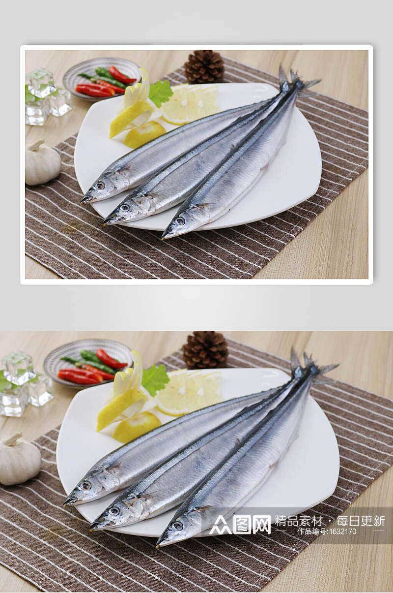 刀鱼海鱼海鲜美食高清图片素材
