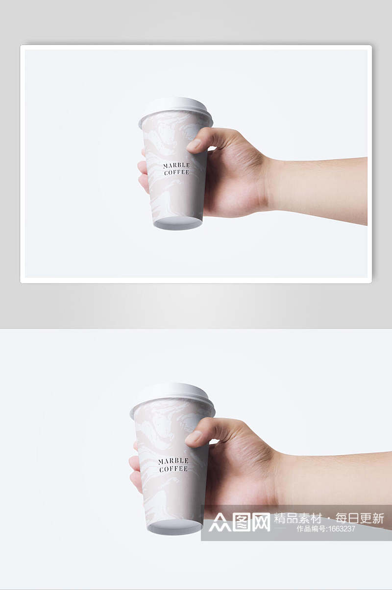 纸杯咖啡店品牌VI整套样机素材