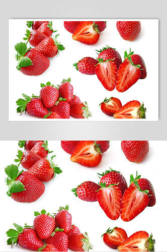 食品生鲜水果奶油草莓摄影图