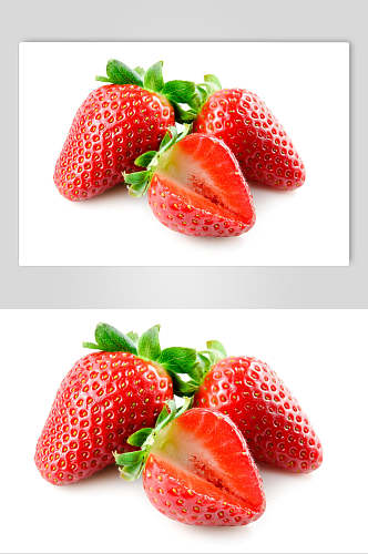 高清红色草莓批发摄影图