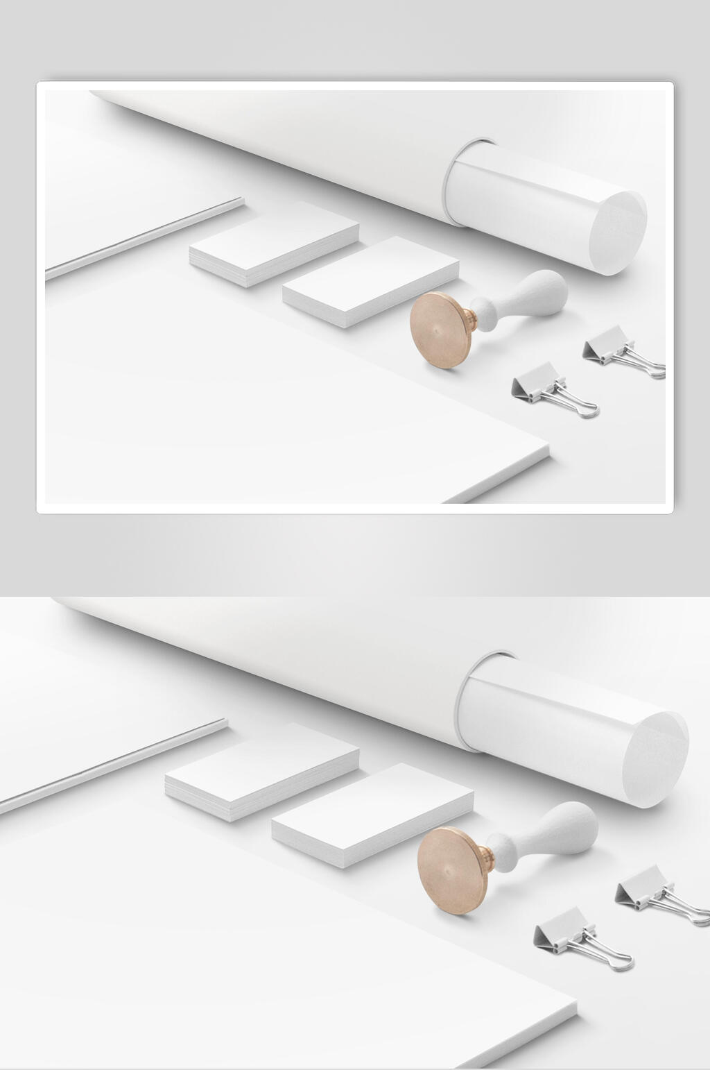 宣传名片信封整套样机效果图素材