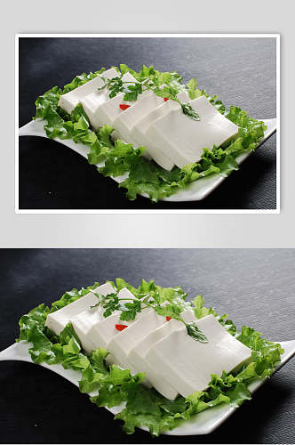 嫩豆腐蔬菜高清图片