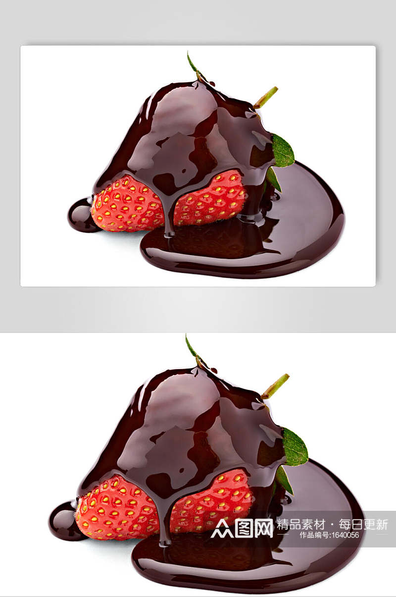 美味草莓巧克力摄影图素材