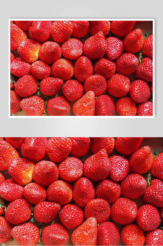 高清红色草莓批发摄影图
