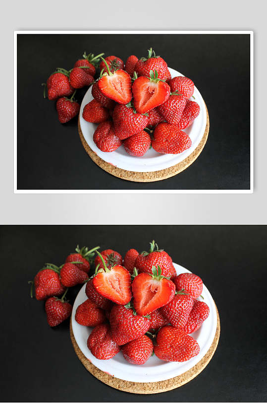 美味草莓巧克力摄影图