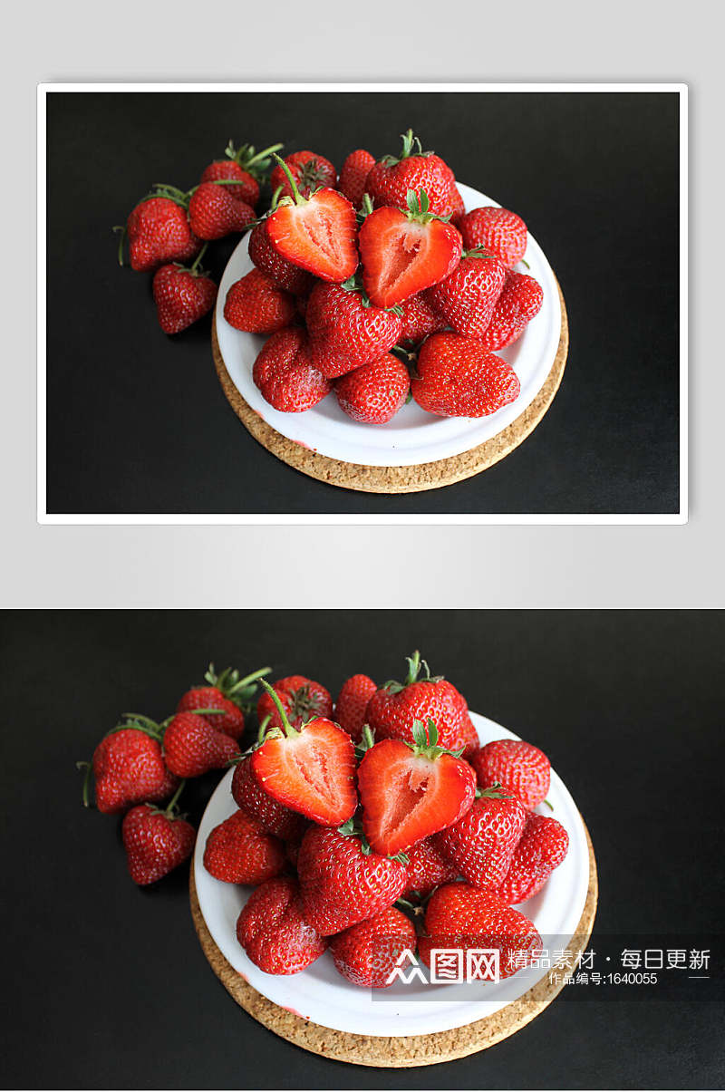美味草莓巧克力摄影图素材