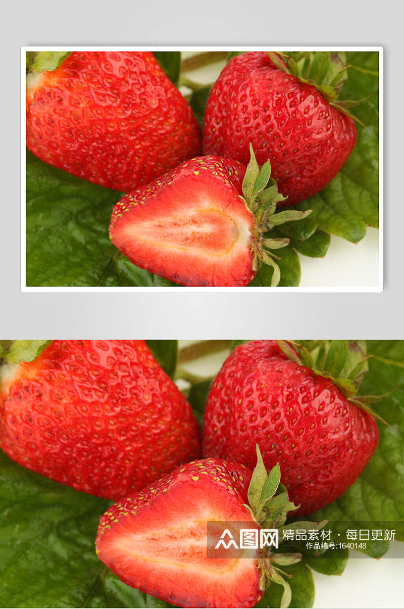 超清免扣水果奶油草莓摄影图素材