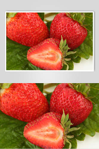 超清免扣水果奶油草莓摄影图