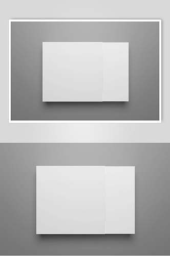 空白折页包装样机效果图