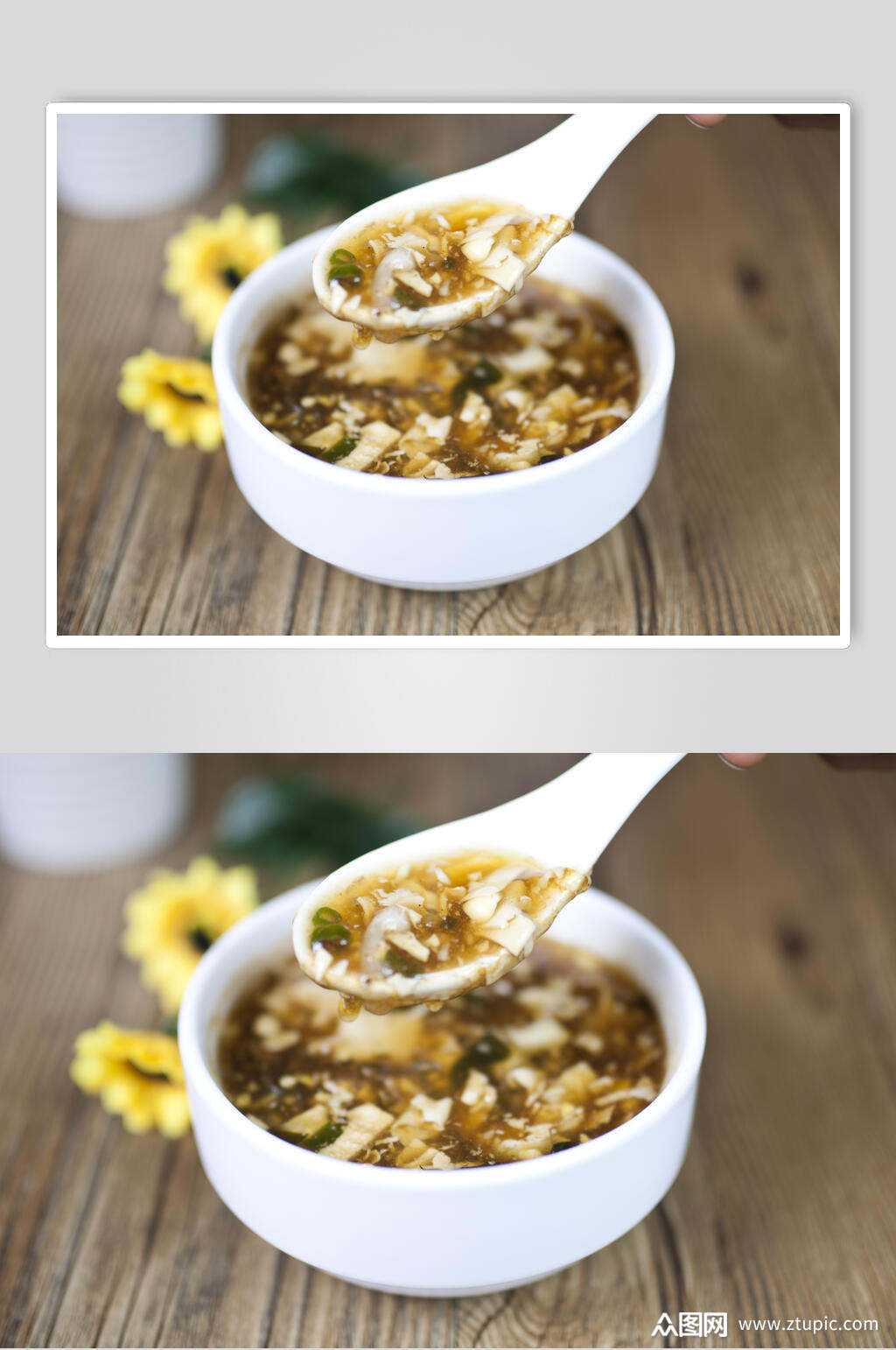 美味咸豆花配菜美食图片素材