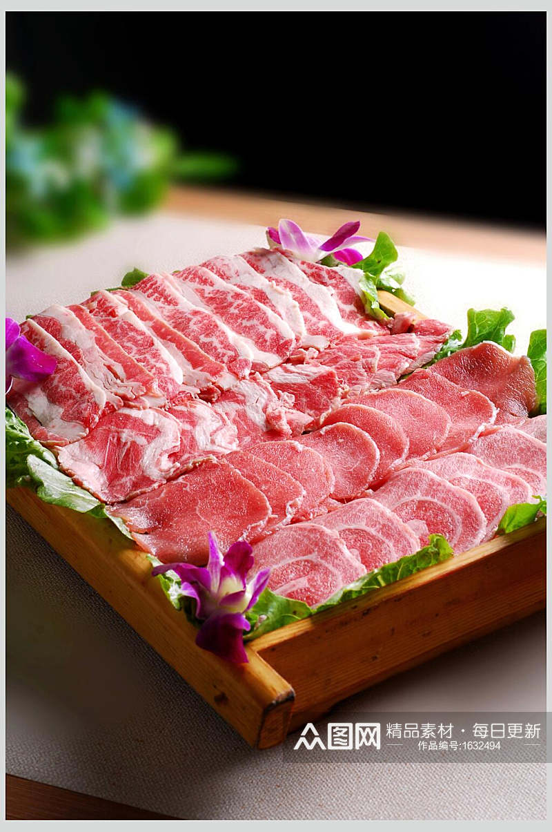 新鲜草原牛羊肉肉拼盘美食高清摄影图片素材