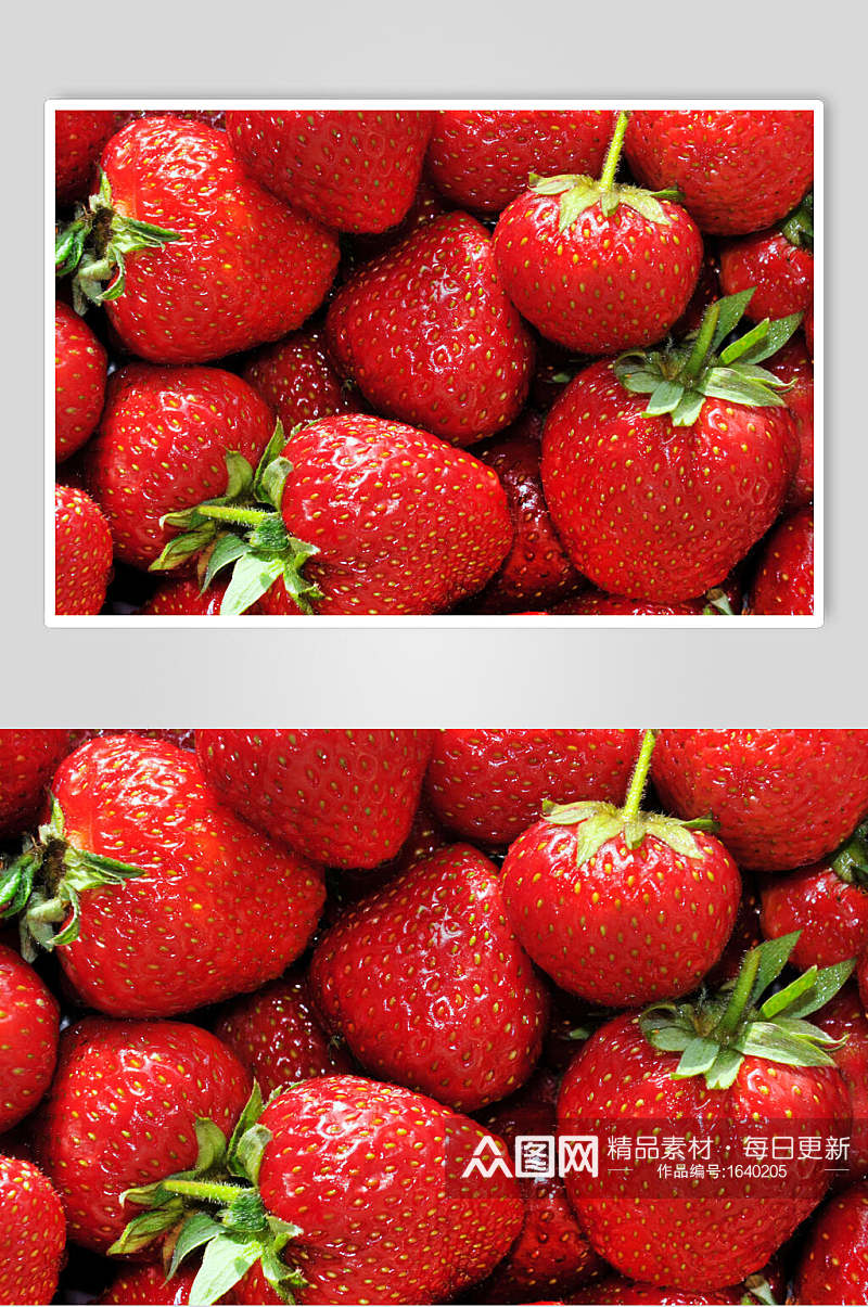 奶油草莓新鲜美味摄影图素材