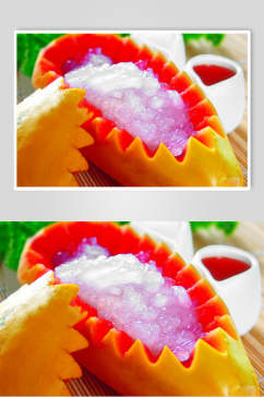 美味木瓜炖雪蛤美食高清图片