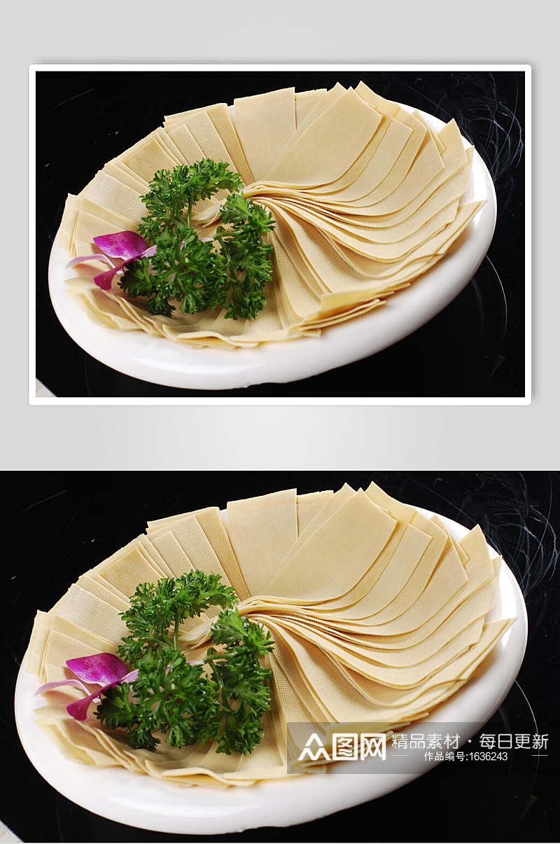 鲜豆腐皮美食摄影图片素材