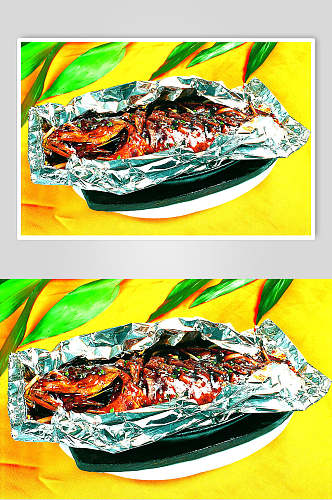 铁板烧汁鲈鱼餐饮美食图片