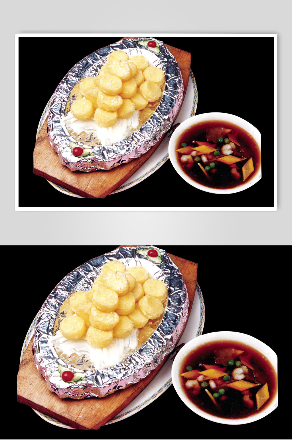 铁板日本豆腐美食高清图片素材