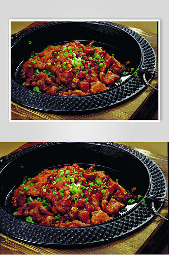 美味铁板蒙古鹅肉美食高清图片