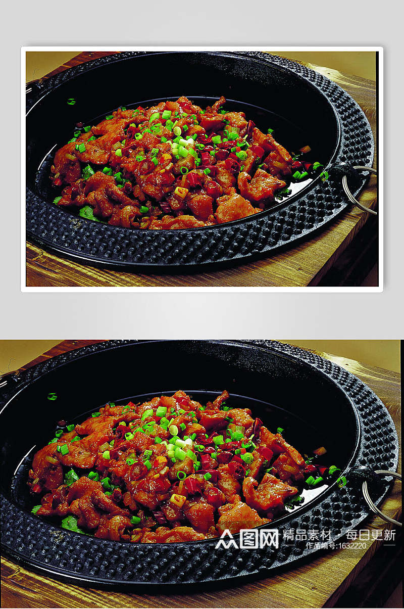 美味铁板蒙古鹅肉美食高清图片素材