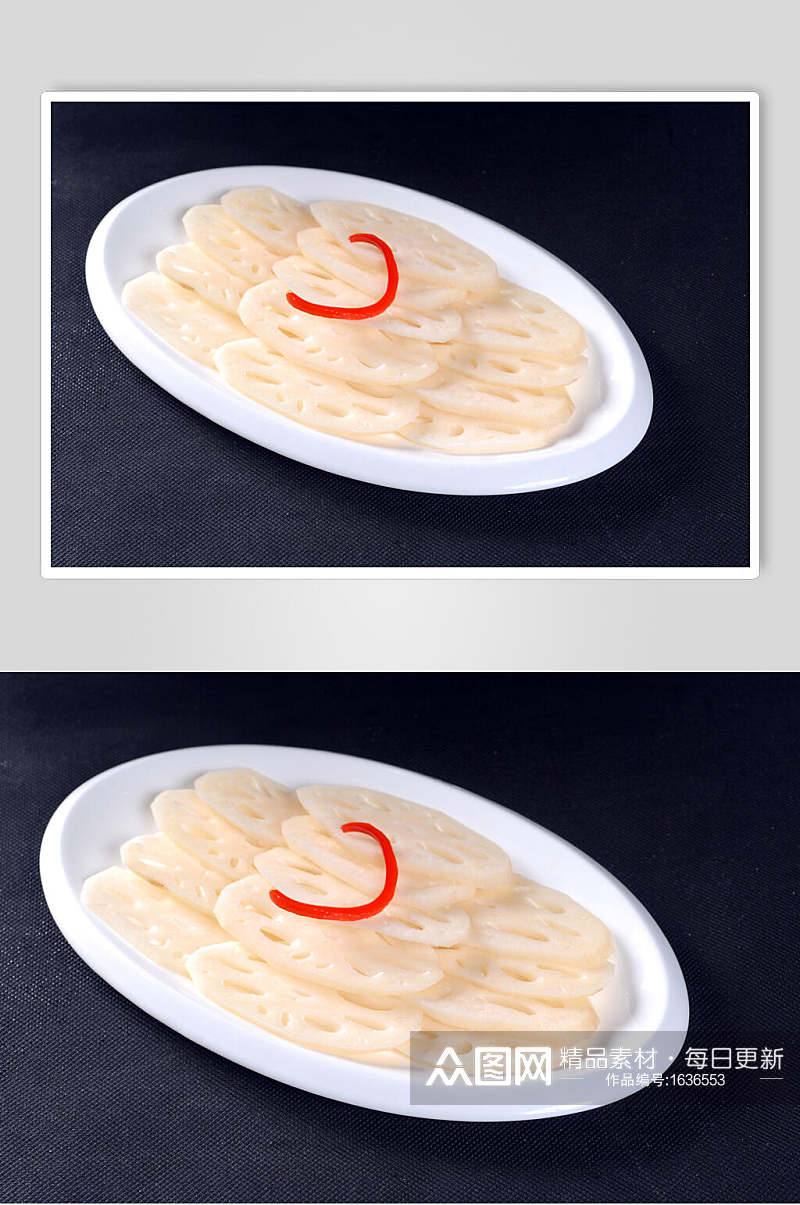 新鲜藕片换底食品摄影图片素材