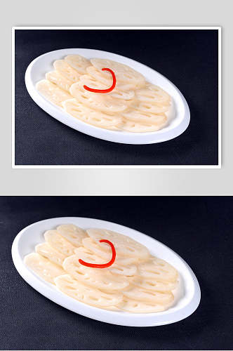 新鲜藕片换底食品摄影图片