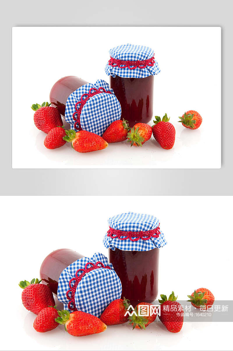 免扣草莓美味草莓酱超清摄影素材