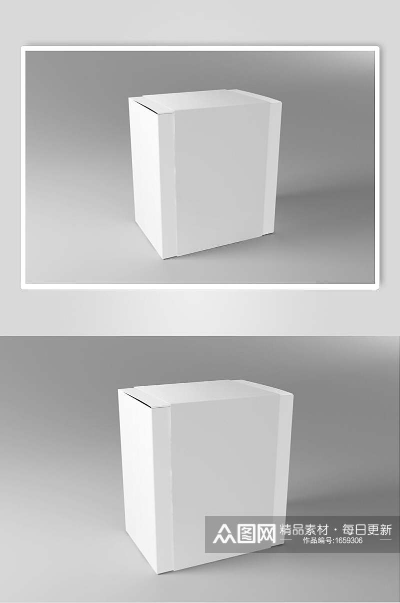 空白盒子包装样机效果图素材