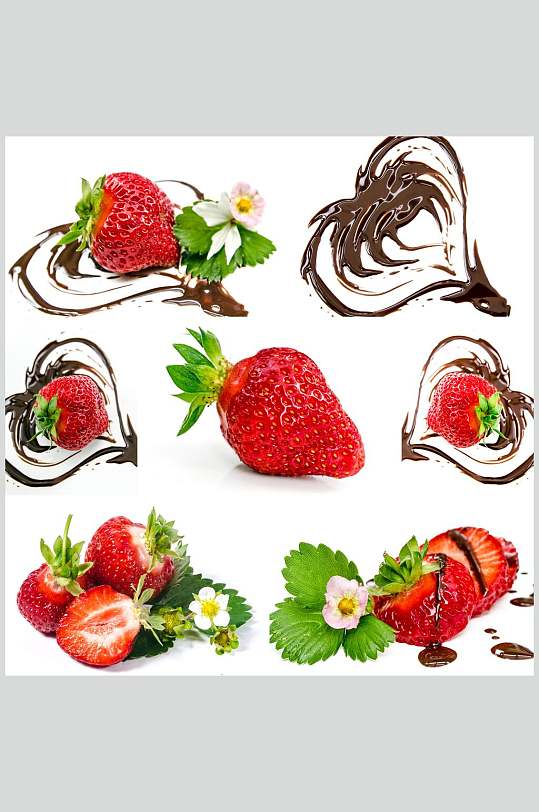 各种巧克力草莓免扣元素摄影图