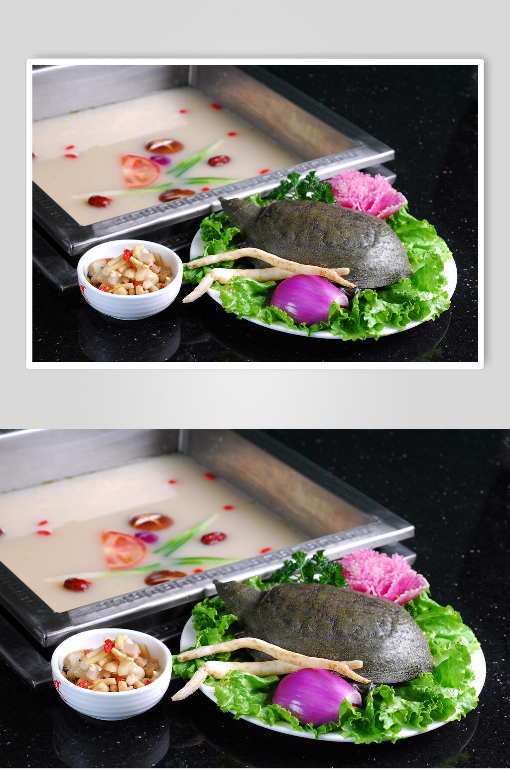 锅底沙参甲鱼汤食品高清图片素材