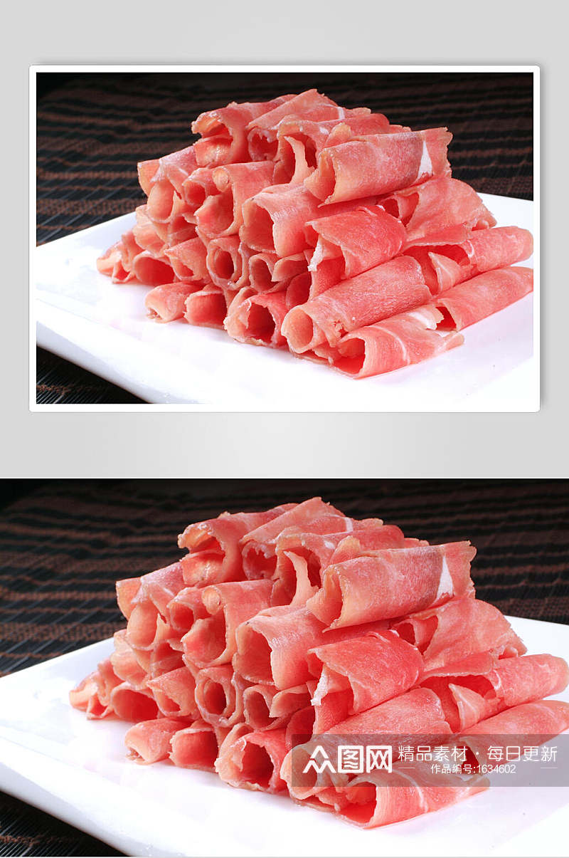 新鲜涮羊肉美食高清图片素材