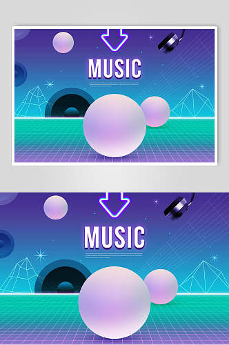 动感韵律音乐渐变创意海报