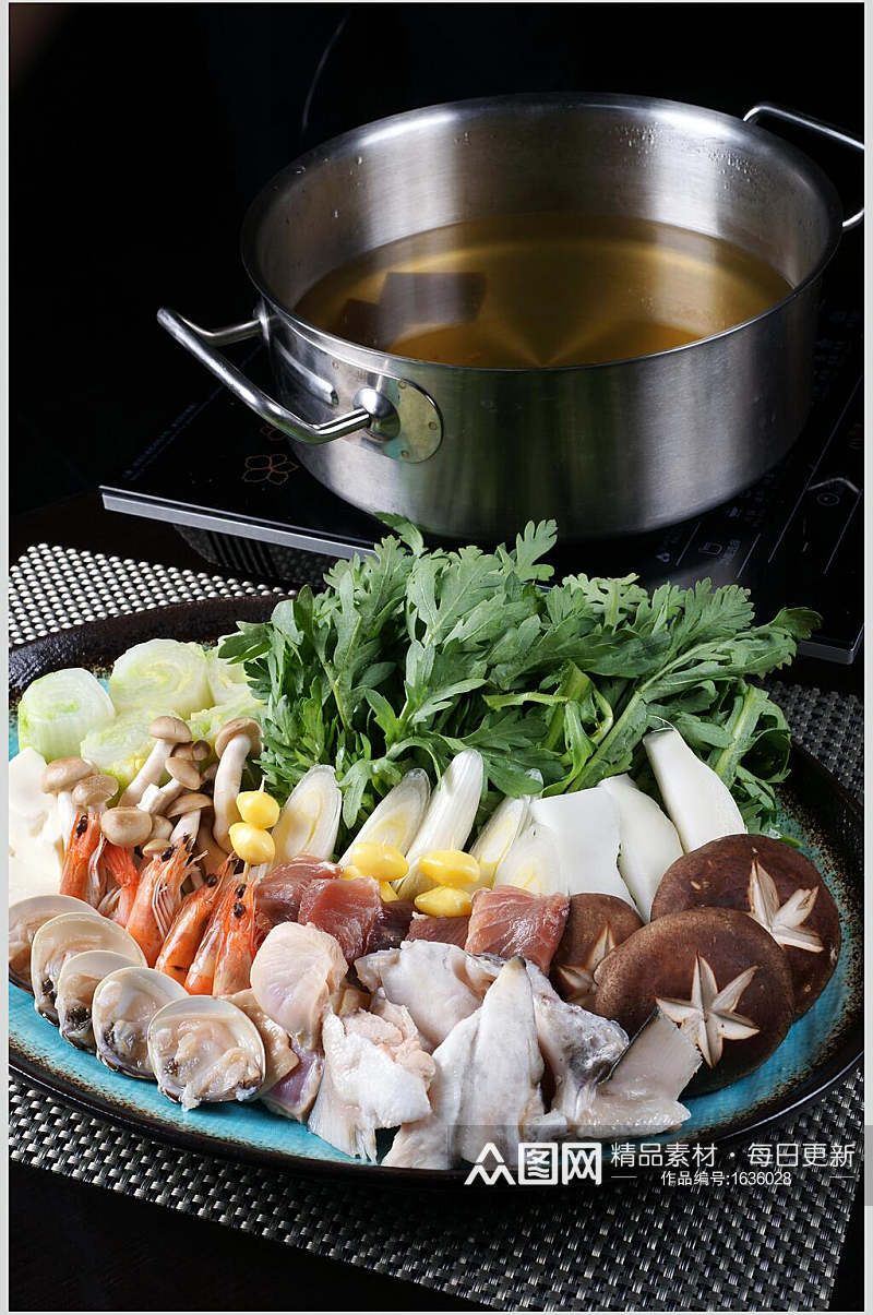海鲜综合火锅食品高清图片素材