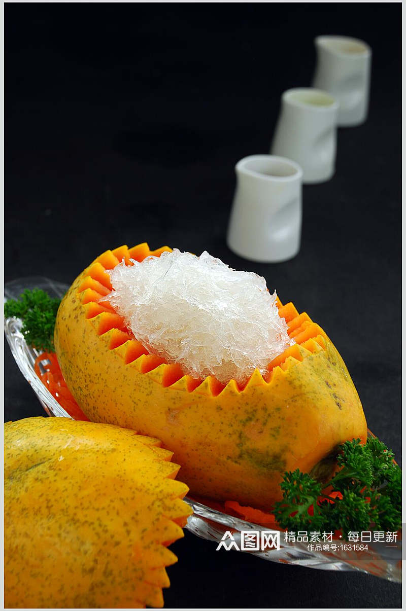 木瓜炖官燕食品高清图片素材