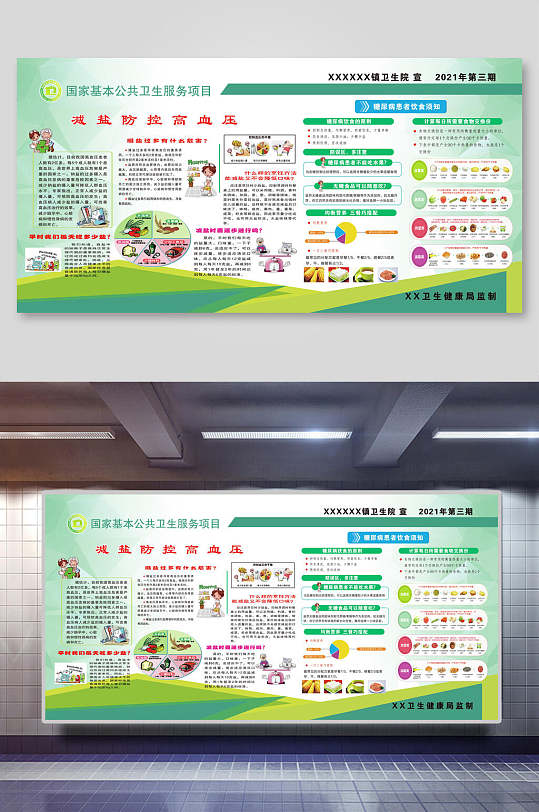 绿色国家基本公共卫生服务海报展板