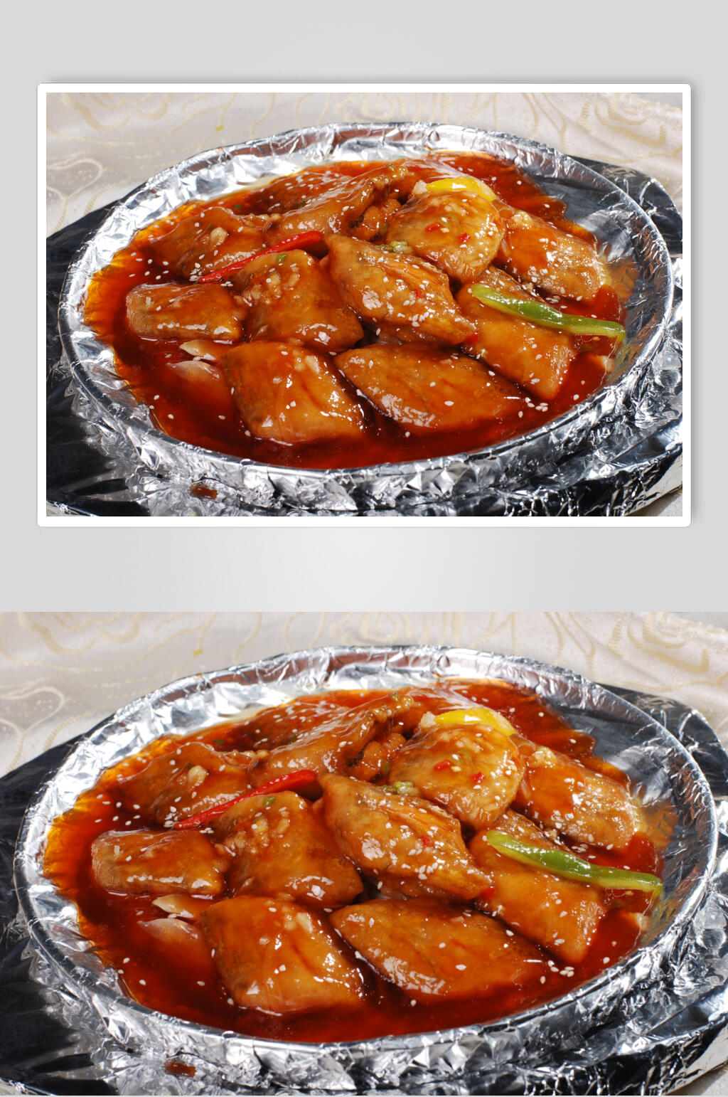 铁板锡纸烧带鱼餐饮高清图片素材