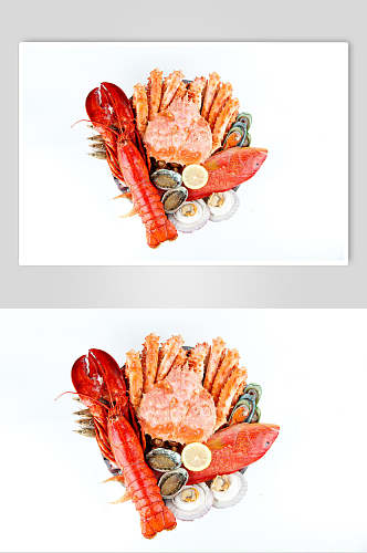 大龙虾大闸蟹食品高清图片