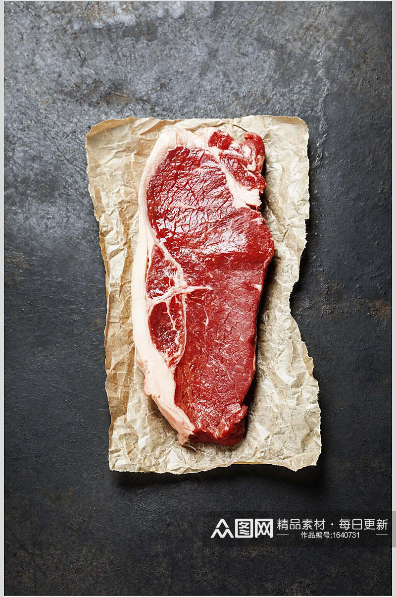 纸上高级生牛肉实拍图片素材