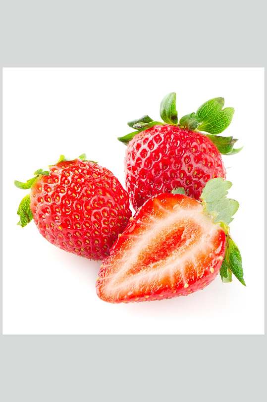 免扣餐饮美食红色草莓果摄影图