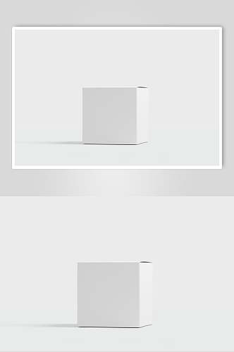 空白方形包装样机效果图