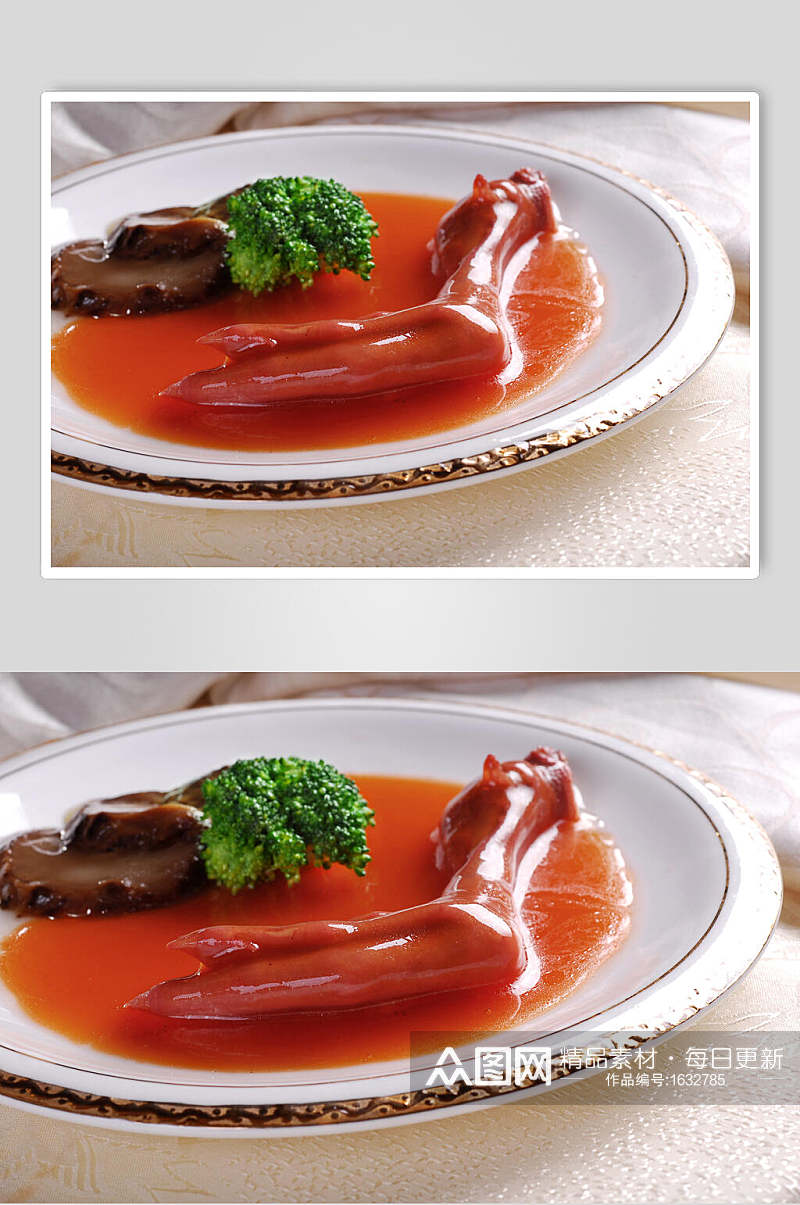 鲍汁鹅掌餐饮美食图片素材